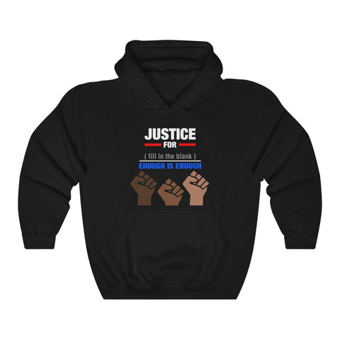 Justice for Jacob Breonna Sandra BLM Black Lives Matter Enough Unisex Hooded Sweatshirt