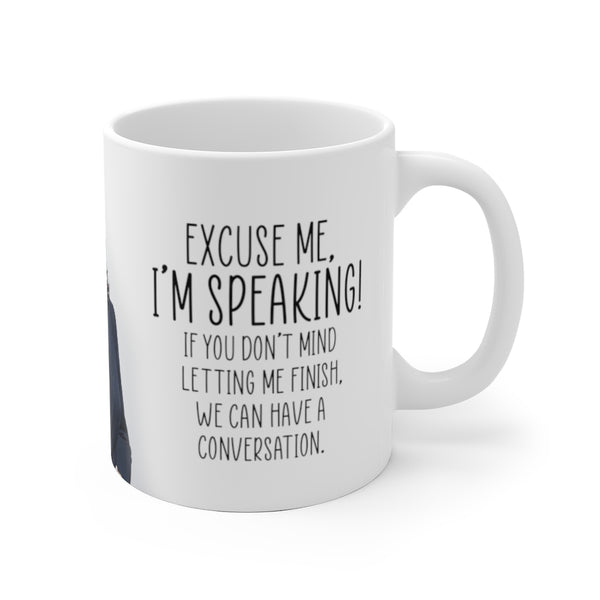 Kamala Harris "I'm Speaking" Quote Feminism Woman Empowerment White Ceramic Mug