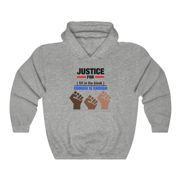 Justice for Jacob Breonna Sandra BLM Black Lives Matter Enough Unisex Hooded Sweatshirt